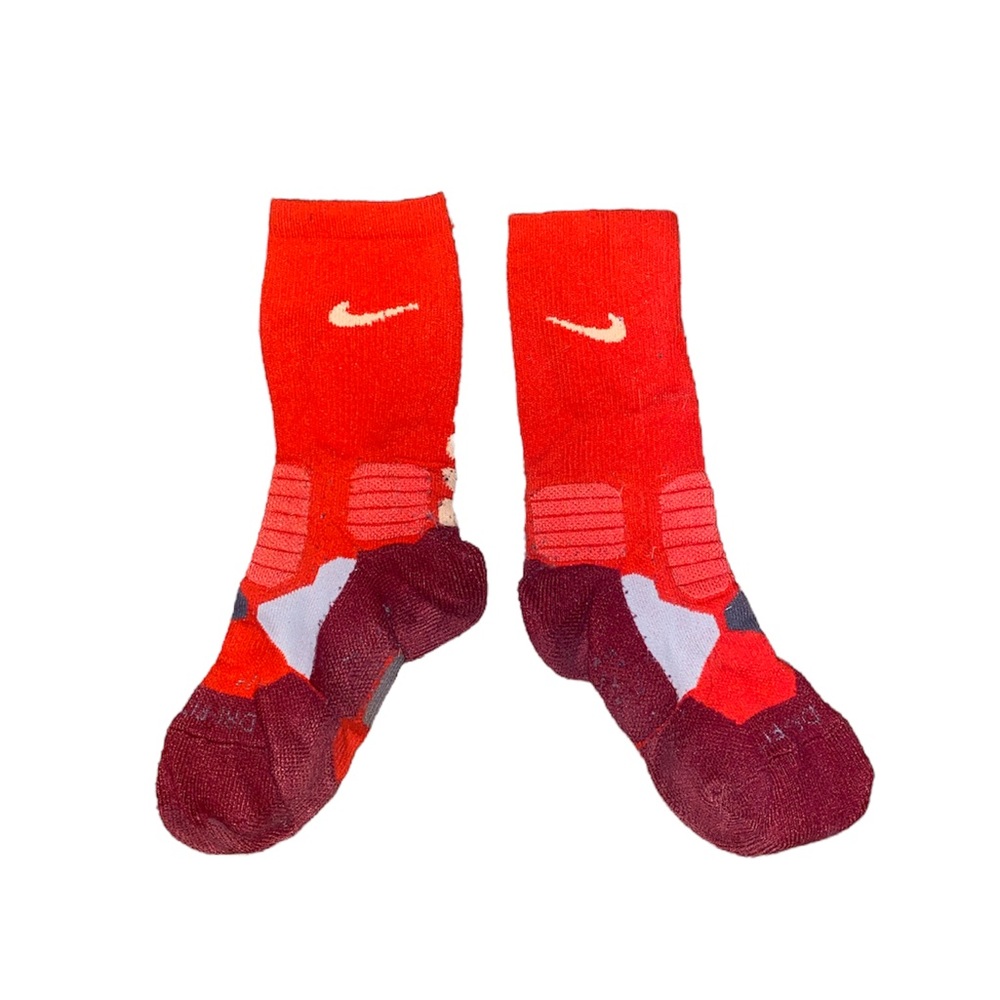 Bright red and yellow Nike Hyper elite socks